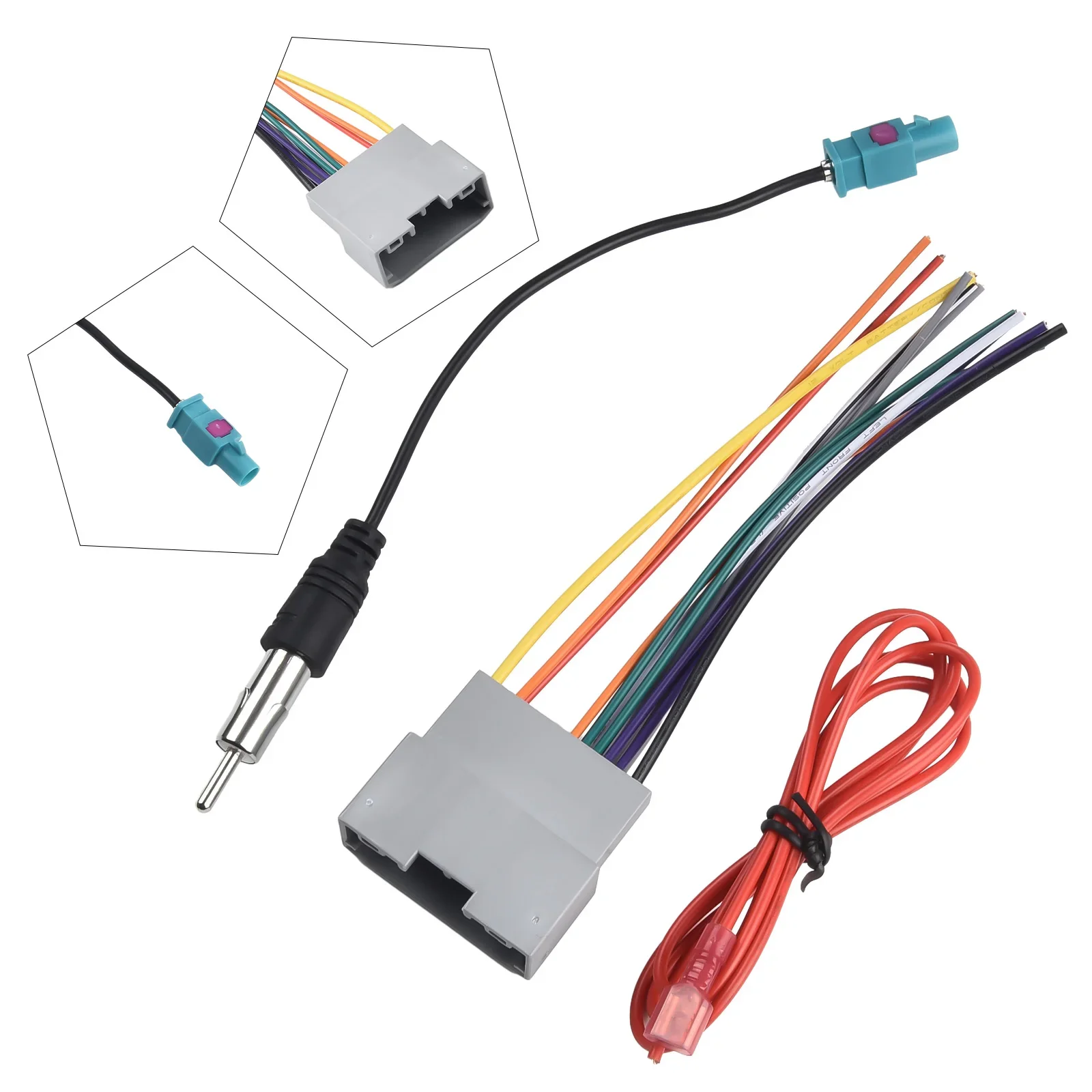 Radio Wire Harness And Antenna Adapter For Chrysler For Dodge Vehicles 2004 2016 Compatible With Factory Wiring Connectors