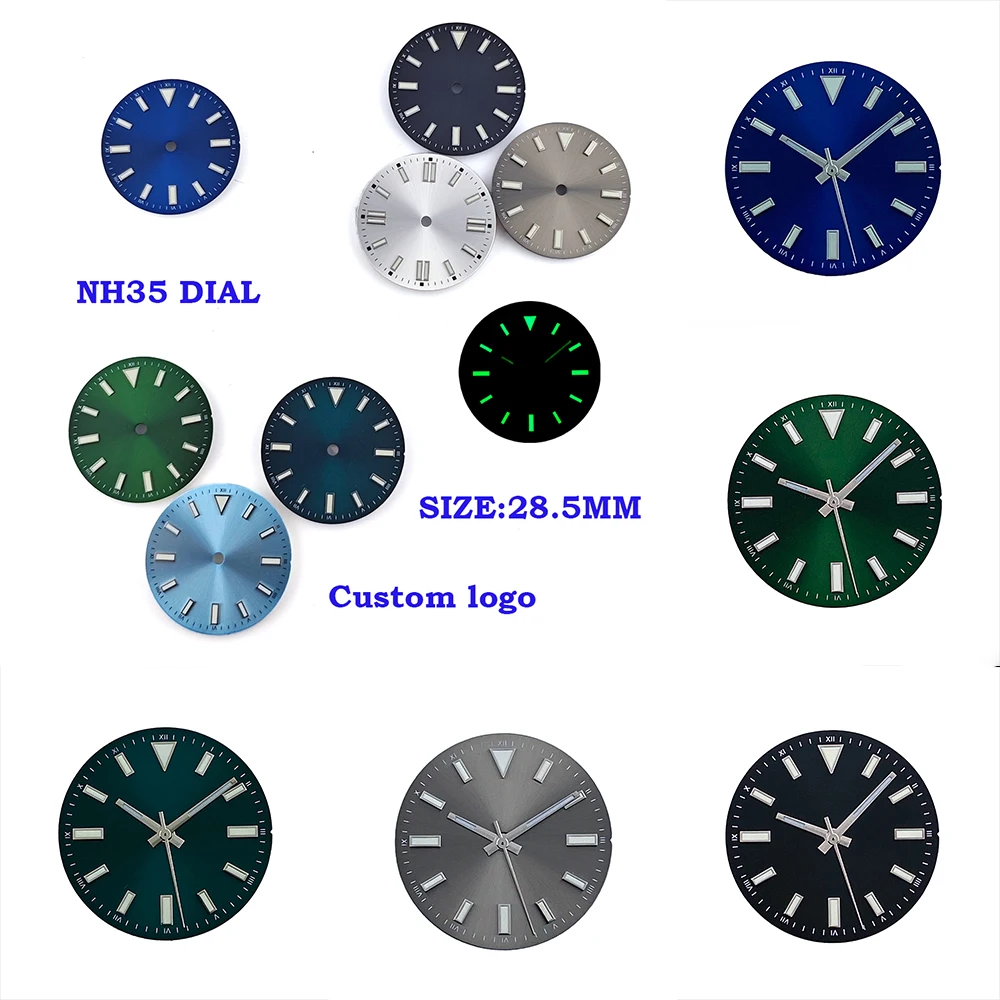 Men's NH35 personalized customization watch dial sun pattern watch dial suitable for NH35 movement watch mod accessories