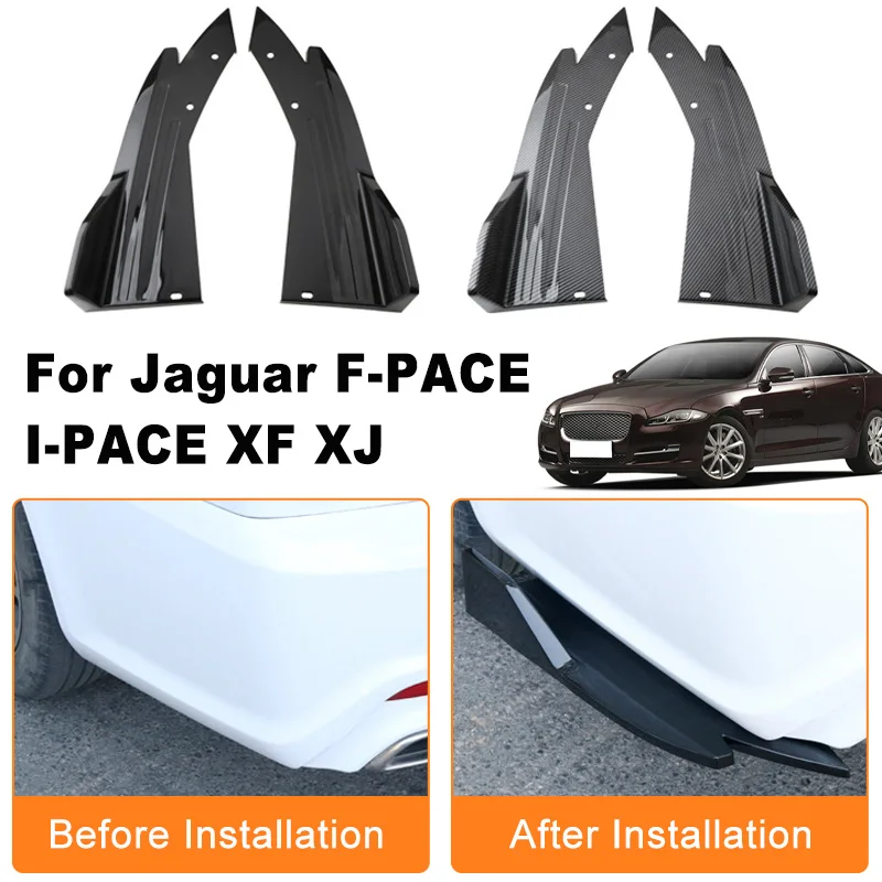 

Car Rear Bumper Spoiler Lip Diffuser Side Skirt Splitter Wrap Angle Anti-Crash Protection Trim For Jaguar F-PACE I-PACE XF XJ