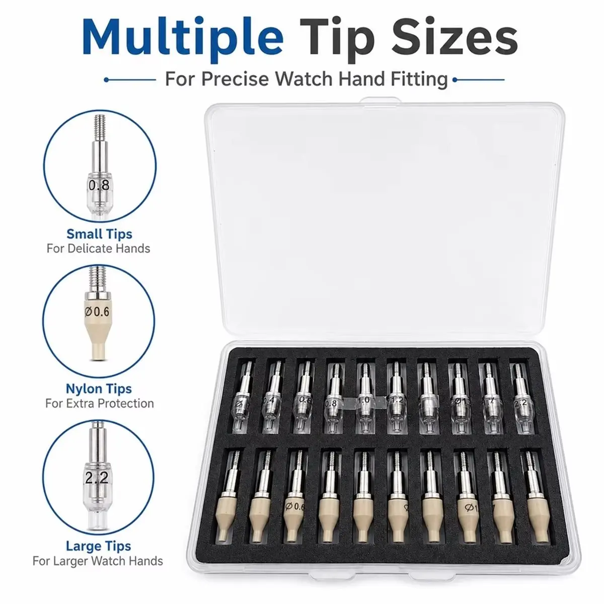 DT38 Watch Repair Tools Manual Needle Installation Tool Set Needle Installation Pen 0-2.2 Multi-Model Universal 21-Piece Set