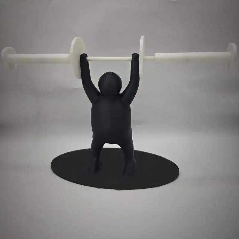 Toilet Paper Holder Weightlifting Statue 3D Printing Decorative Bathroom Toilet Paper Stand Creative Tissue Roll Rack For