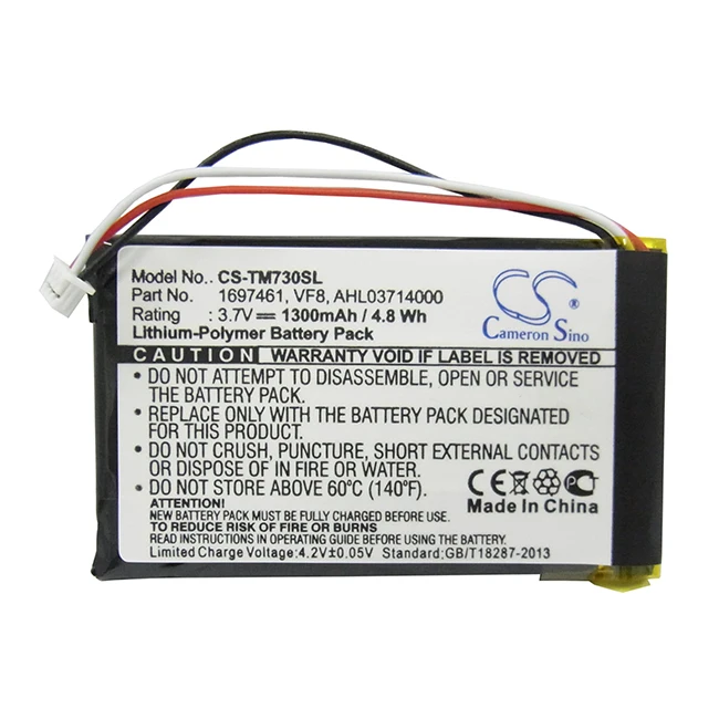 GPS, Navigator 1300mAh Battery For TomTom 1697461 AHL03714000 VF8 Go 530 Live Go 720 730 730T 930 930T Go 630 Go 630T SatNav