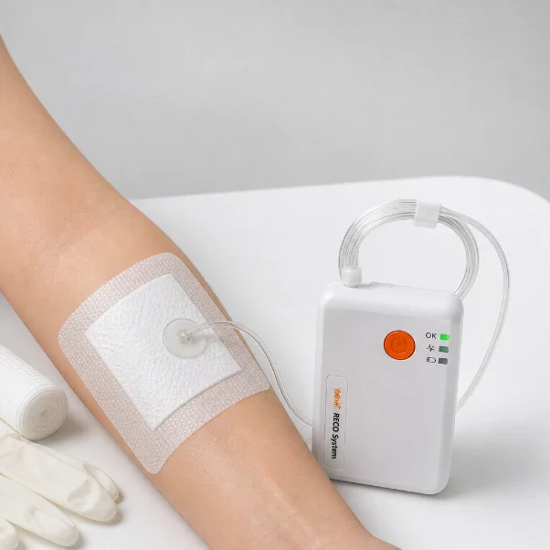Portable NPWT Negative Pressure Wound Therapy System Vacuum Assisted Wound Dressing Kit For Wound Exudate Management