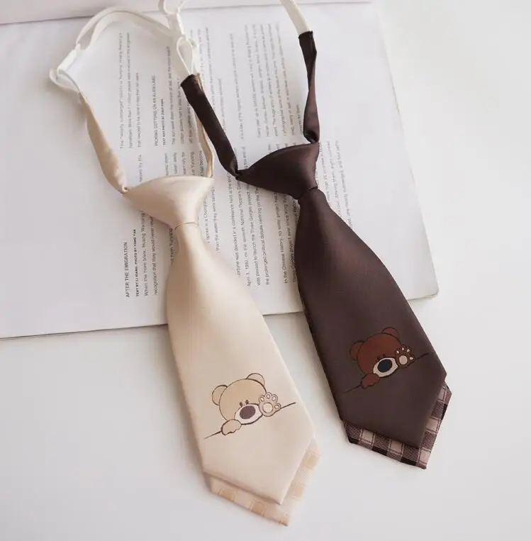 Sweet Japanese Girl Gift Coffee Brown Bear Tie Children