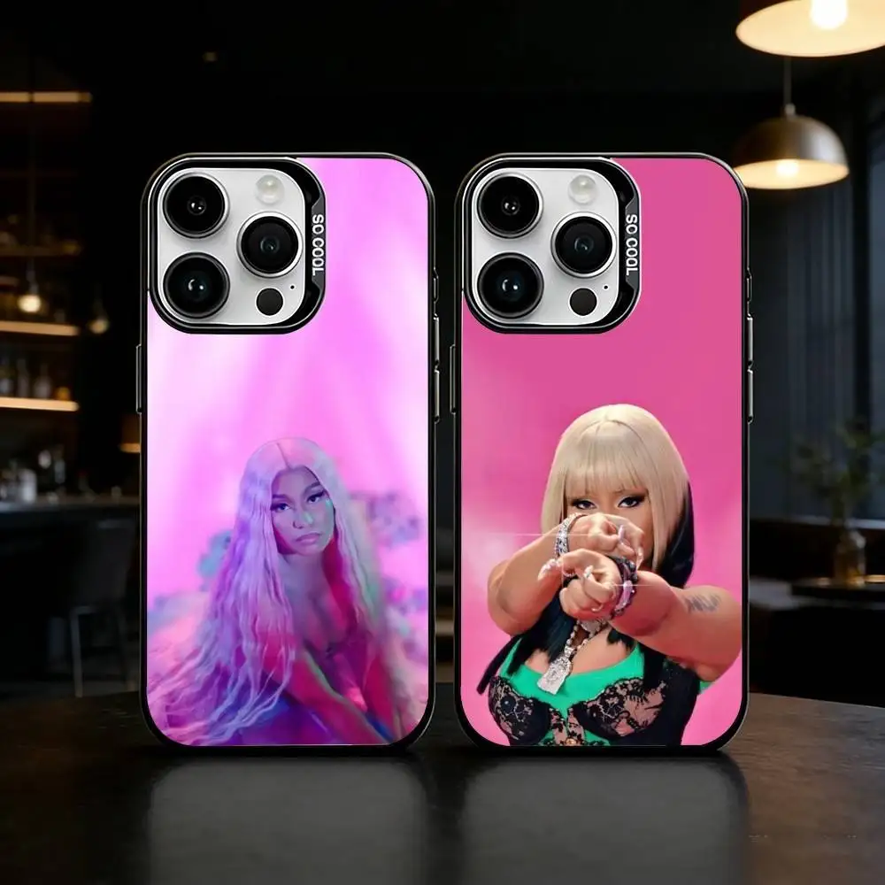 

Rapper SINGER N-Nicki Minaj Phone Case Color Silver Shell For IPhone 17 16 15 14 13 12 11 Pro Max Plus