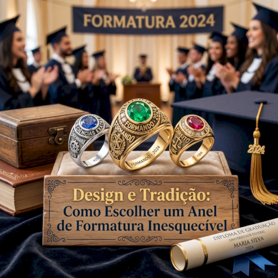 Design e Tradição: Como Escolher um Anel de Formatura Inesquecível