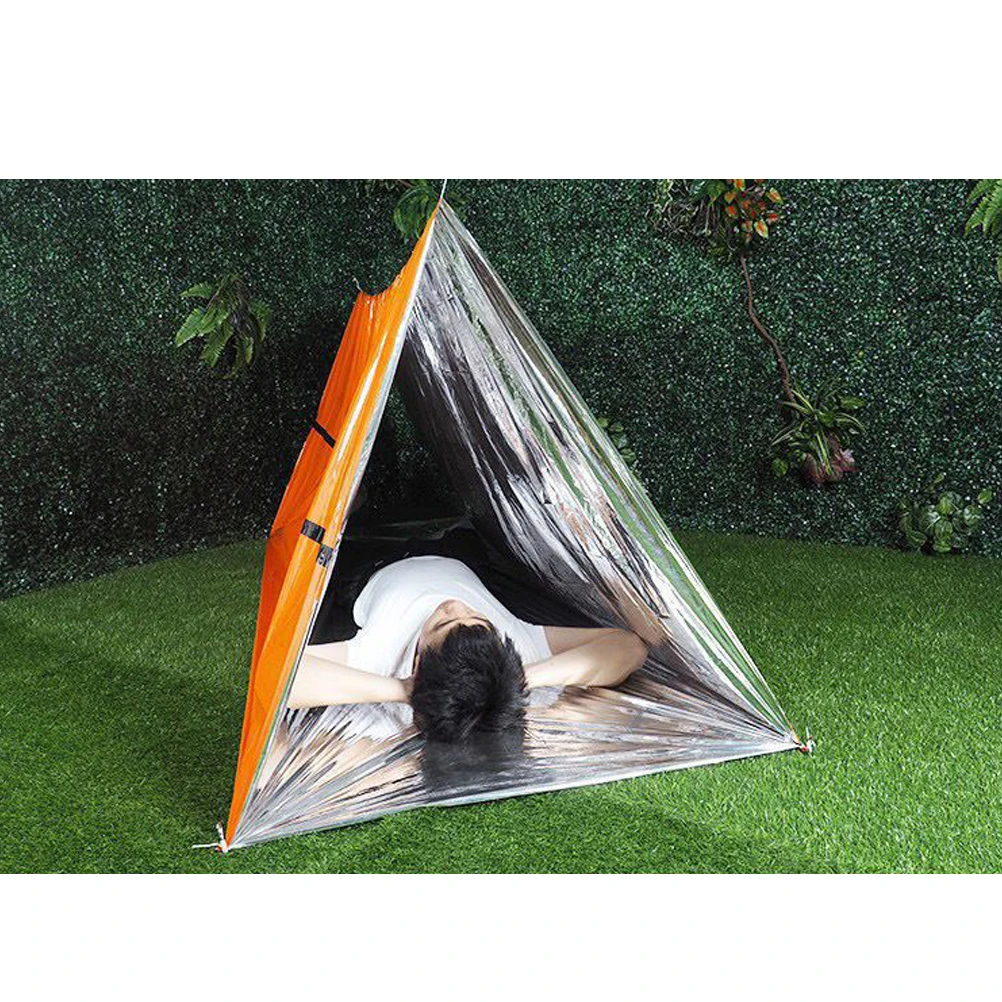 

Portable Emergency Survival Waterproof Shelter For Outdoor Camping Hiking Windproof Lightweight Compact Survival Tent Tube Tent