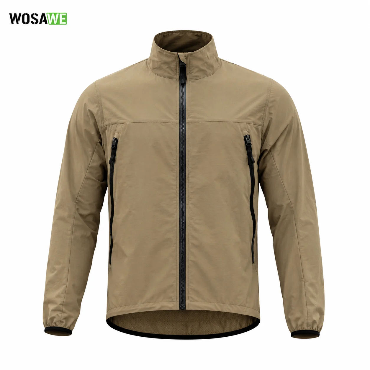

WOSAWE Men Cycling Jacket Windproof Lightweight Breathable Full Zip Long Sleeve MTB Road Bike Windbreaker Outdoor Riding Coat
