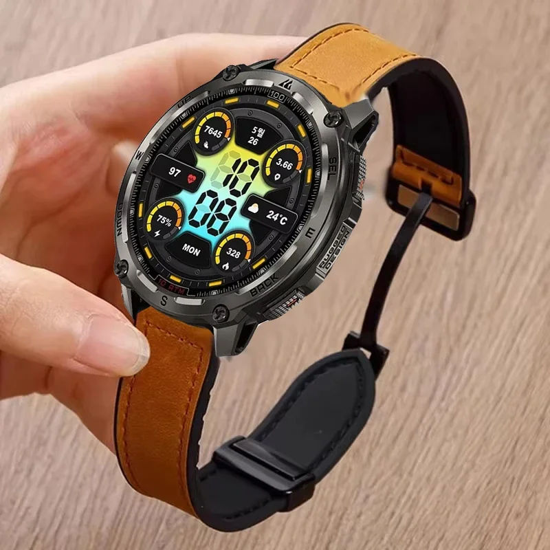 22mm Bracelet Correa For KOSPET Tank T4 M4/T3 M3 T2 M2/T3 M3 Ultra Silicone+Leather Magnetic Strap For KOSPET MAGIC P10 R10/ORB