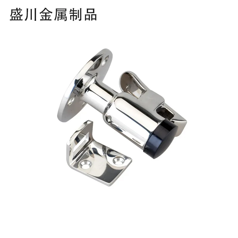 Spring Door Stop SS Windproof Door Holder Wall Mount Catch Household Hardware Home Renovation RV Yacht Marine Cabin Accessories