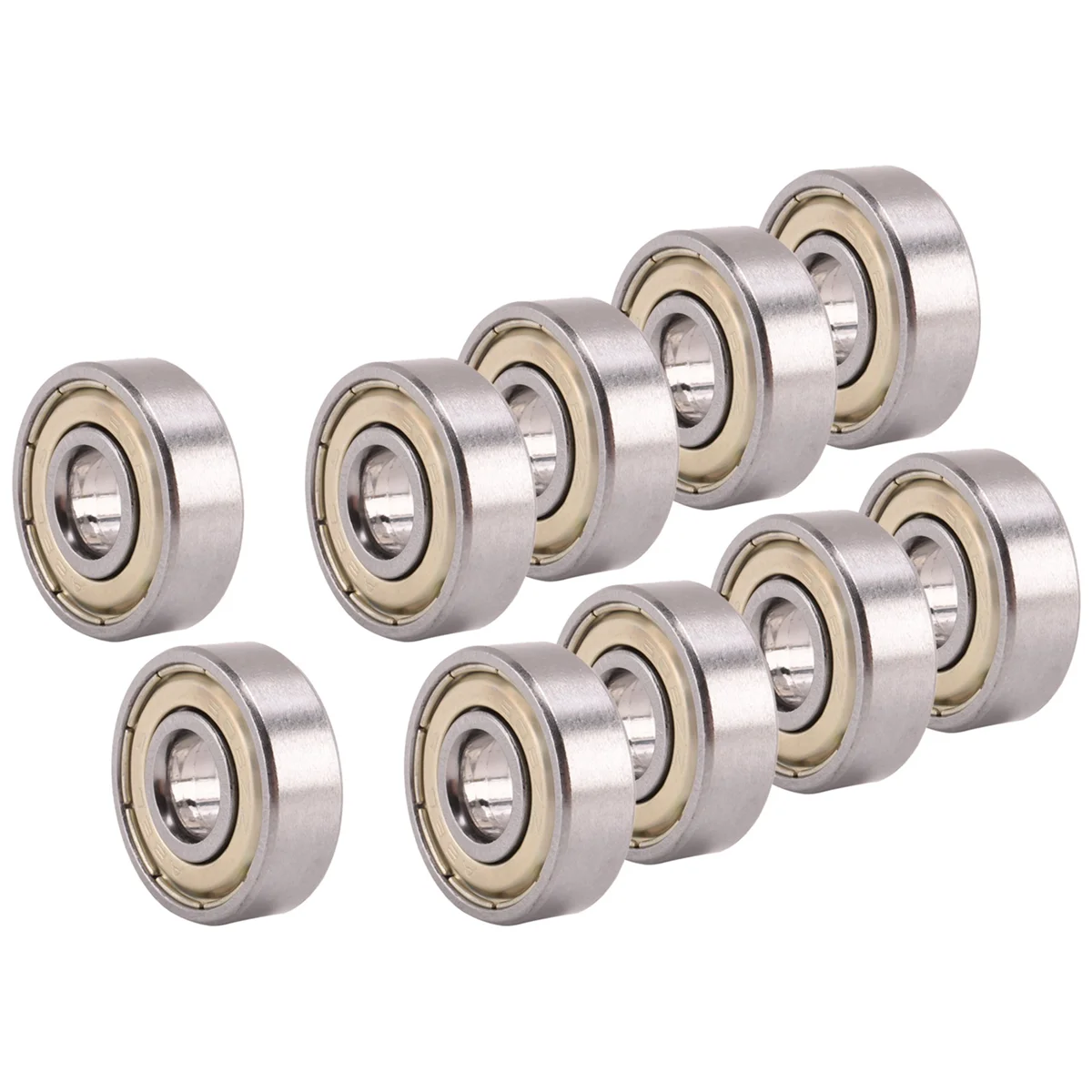 FLLF 10pcs 8 x 22 x 7mm Rodamentos para scooter de skate Rodas ABEC-5 608ZZ
