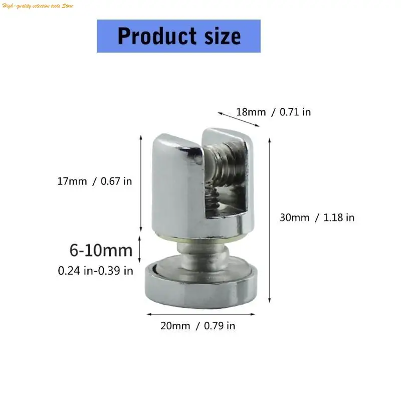 203F Furniture Connector Hardware Accessories Braket Penjepit Kaca untuk tebal 10-12mm