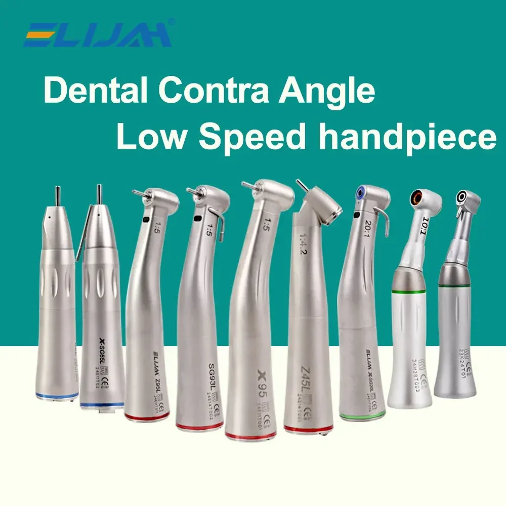 ELIJAH Dental LED Fiber Optic Handstück 1:1/1:5/20:1/1:4,2 E Typ Gerade Nase Contra Winkel Handstück Zahnmedizin Ausrüstung Werkzeuge