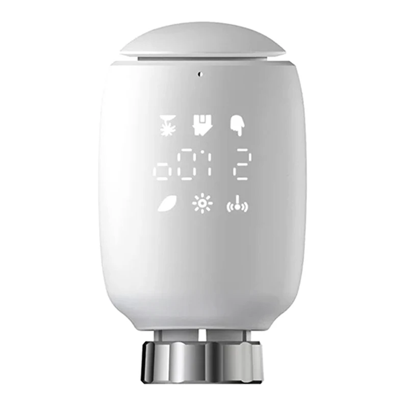 

Zigbee Smart TRV Programmable Thermostatic Radiator Valve App Remote Temperature Controller Alexa For Google Home Easy Install