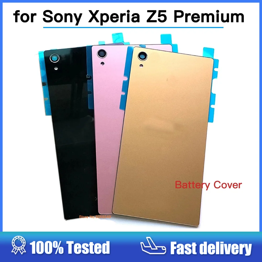 

5.5" for Sony Xperia Z5 Premium Glass Back Battery Cover For Sony Xperia Z5 Plus z5p E6883 Housing Rear Door Case