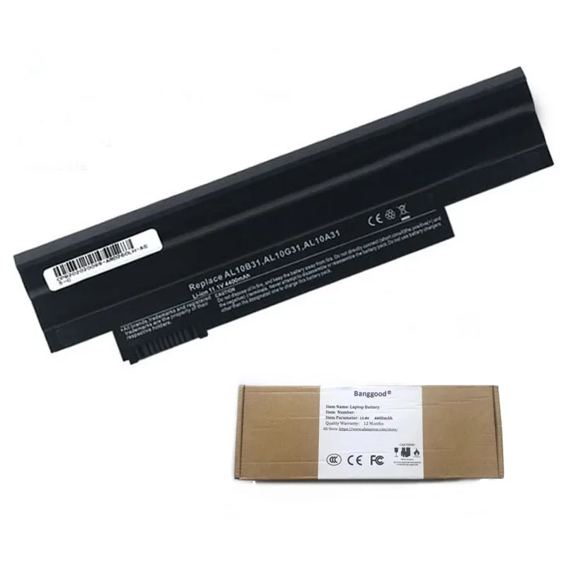 Banggood 4400mAh AL10A31 AL10B31 AL10G31 Laptop Battery for Acer Aspire One D270 D260 522 AOD257 AOD260 D255E D257 E100