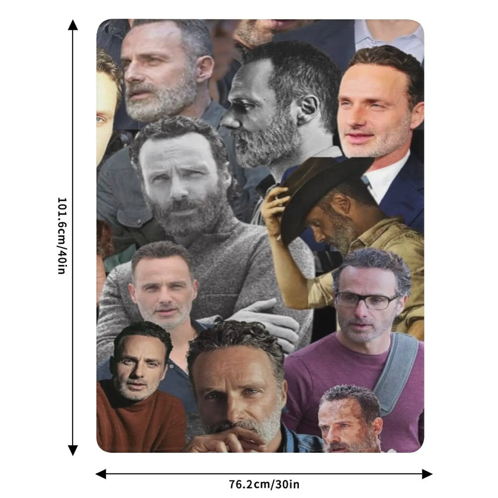 andrew lincoln photo collage Throw Blanket No Pilling Soft Warm Blanket for Bed