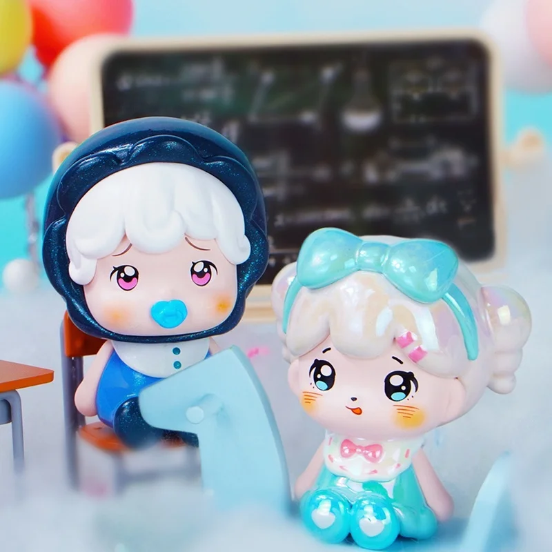 Annabel Lovely Seria Przedszkolaków Urocze Mini Ręcznie Robione Figurki w Zawartościach Niespodziankowych Blind Boxy Urocze Ozdoby na Biurko Zestaw Prezentowy z Zabawkami Niespodziankami