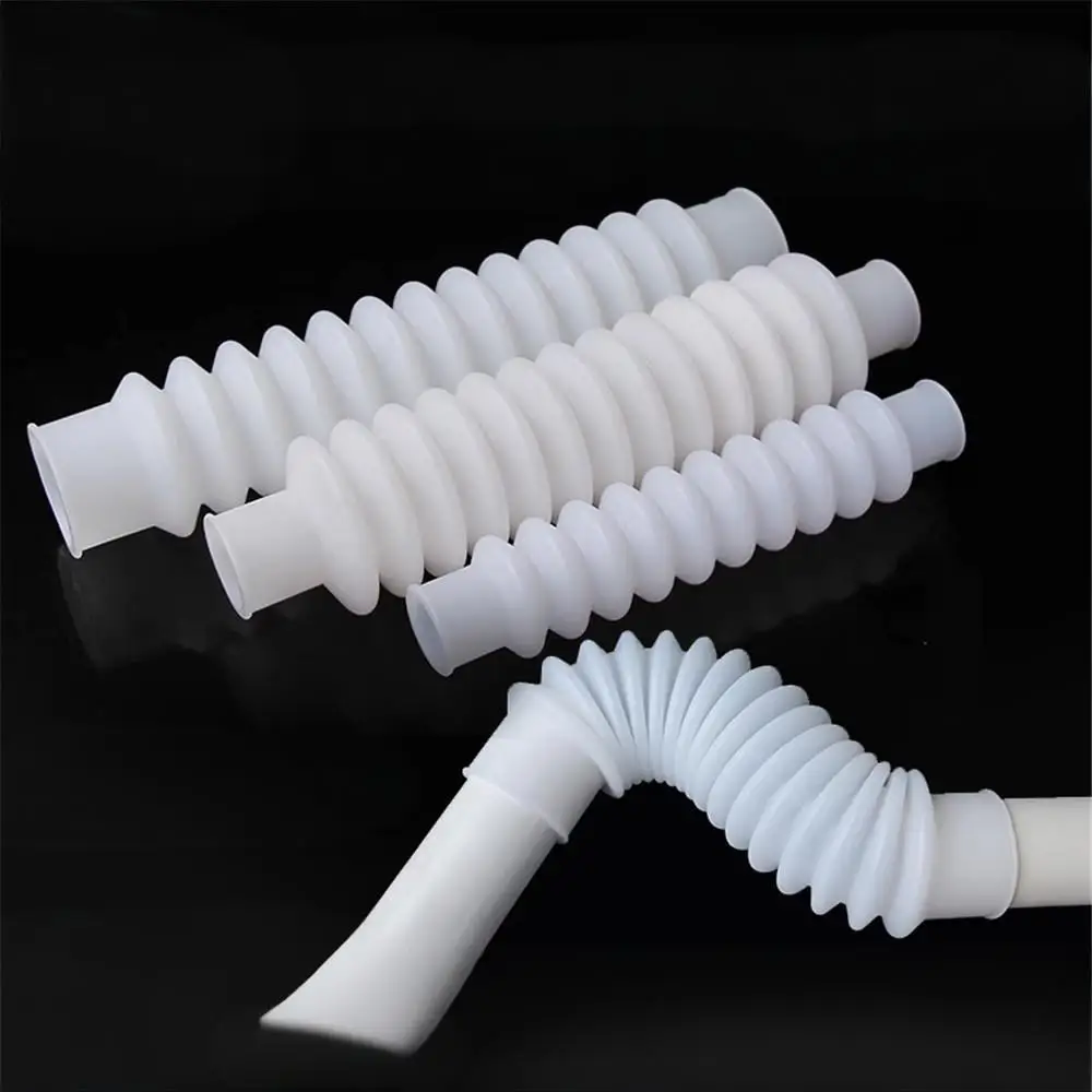 Silicone bellows rubber hose telescopic and curved PVC drainage pipe downpipe washing machine sink accessories quick connection