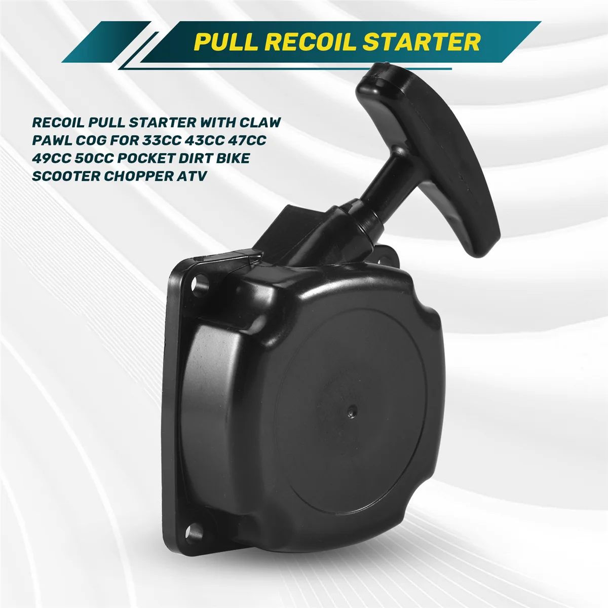 Recoil Pull Starter with Claw Pawl Cog for 33Cc 43Cc 47Cc 49Cc 50Cc Pocket Dirt Bike Scooter Chopper ATV G