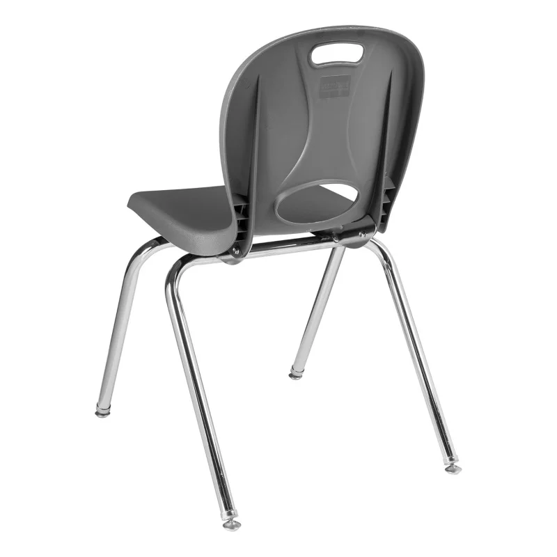 (UUX) Schulstühle der Structure-Serie für Klassenzimmer, 18" Sitzhöhe, Graphit, 4er-Pack UQ