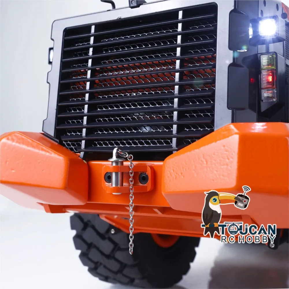 JDM 1/14 198 ZW370 Hydraulische Metalen RC Loader Elektrische Aarde Mover Voertuigen Model TOUCAN Geschilderde Machine Geluid Licht Speelgoed TH22618