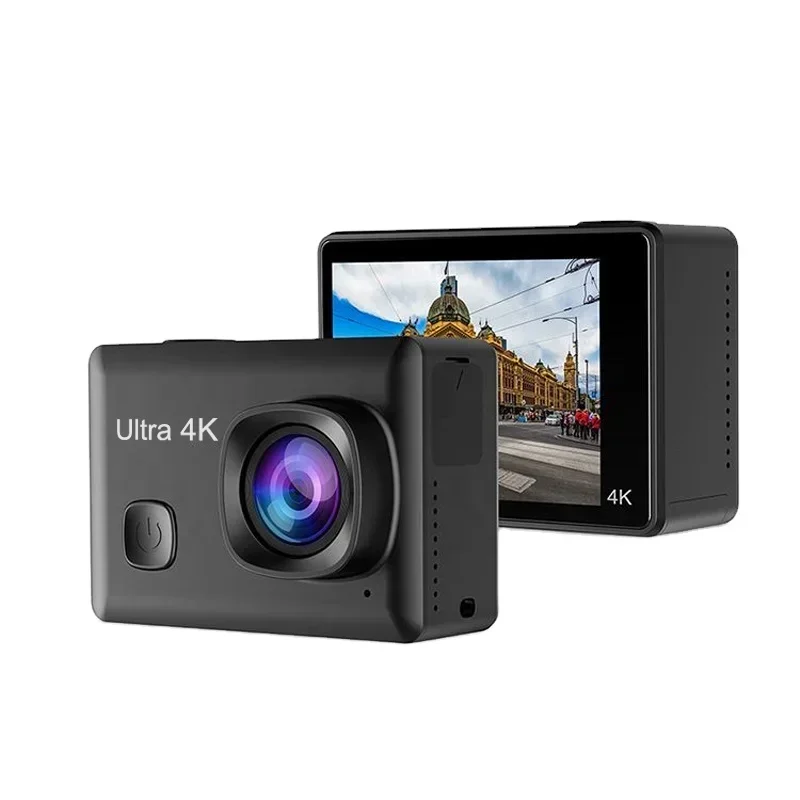 

2022 UHD 4K 3840*2160P 40M waterproof 2.5D glass touch screen digital camera EIS function Action sports camera