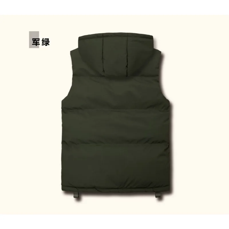 Зимние мужские уличные жилеты большого размера с капюшоном для спорта и отдыха, спецодежда, жилет для мужчин, свободные тактические жилеты, мужская куртка в стиле ретро 2025