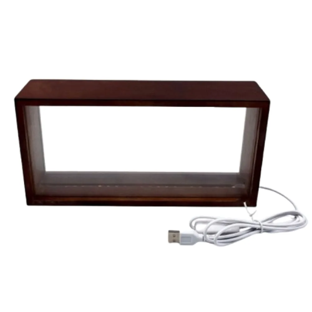

Creative Shadow Box Frame Rectangle DIY Figures Display Case Empty Acrylic Panels LED Light Photo Frame Home Ornament