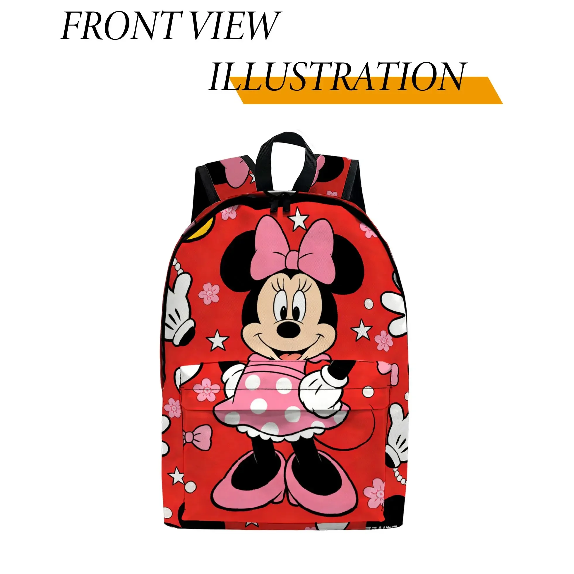 

1pc Minnie Mouse Cute Printed Design Backpack, Fashionable and Simple, Unisex, Large Capacity, High-Quality Gift