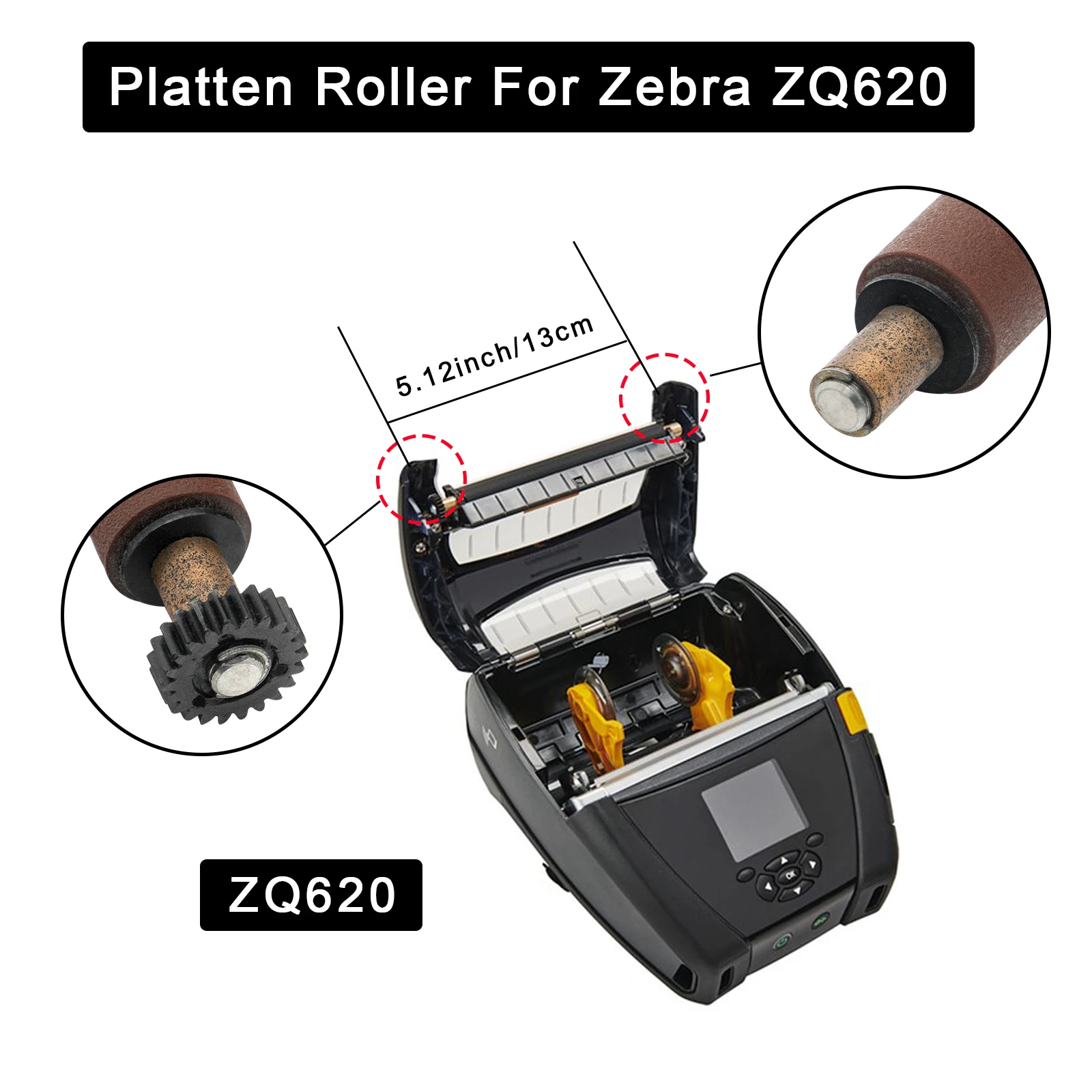 Zebra zq620プリンター用プラテンローラー,新品