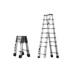 Telescoping Ladder One-Button Retraction Collapsible Extension Capacity for Home