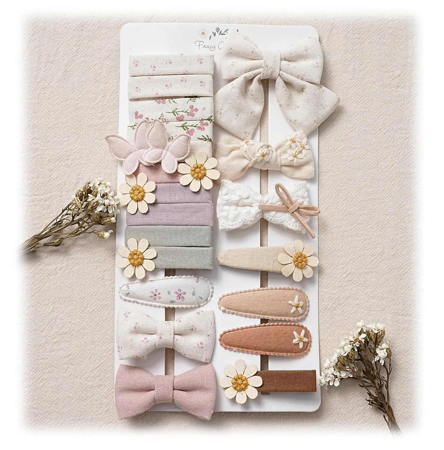 

20 заколок для волос для девочек с бантами, бабочками и цветами, полностью обтянутые заколки-крокодилы, аксессуары ручной работы для детских подарков