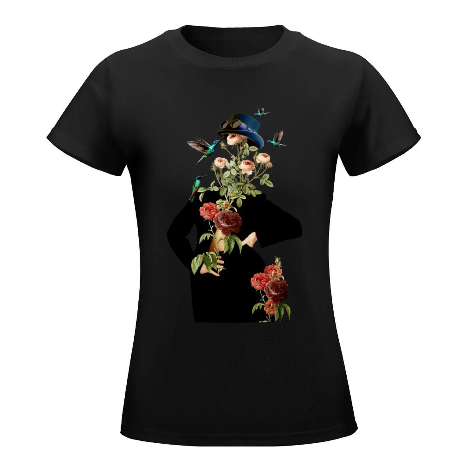 Wildflowers- Flowres head woman T-Shirt Short sleeve tee new edition t-shirt dress for Women graphic