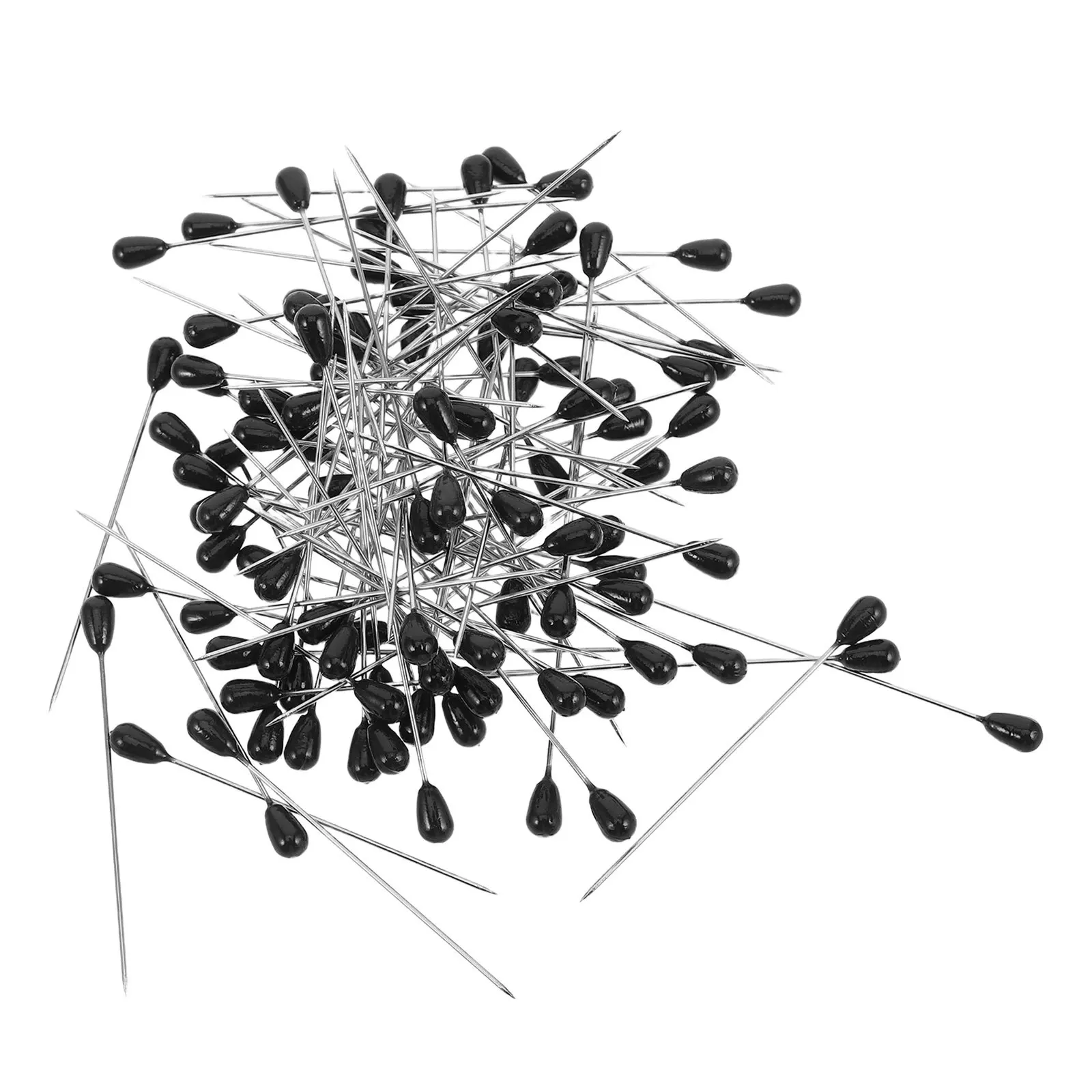 

200Pcs Black Craft Pins with Teardrop Head 5x55mm Long Straight Pins for Sewing Fabric Positioning Wedding Corsage Bouquet