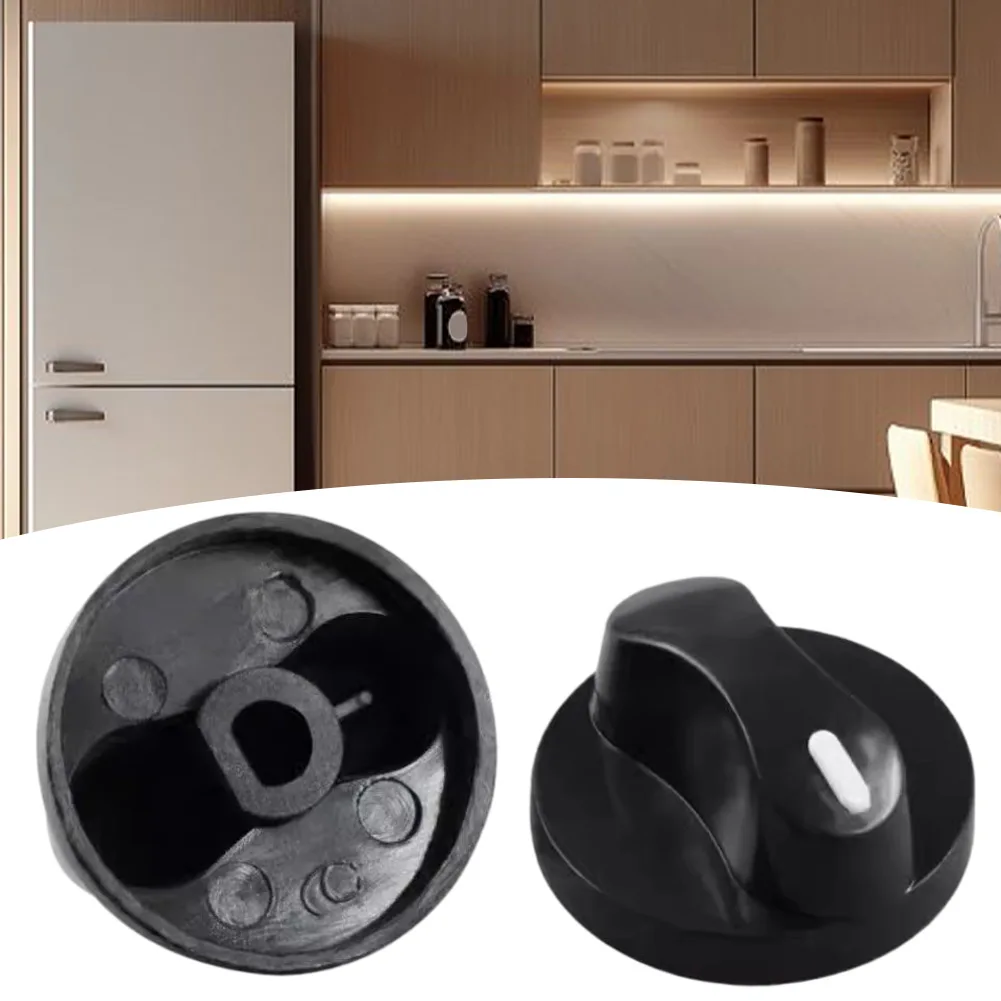 Replacement Gas Stove Switch 4 pcs Black Plastic for Common Gas Cooktops Smooth Rotation Secure Fit Easy DIY Installation