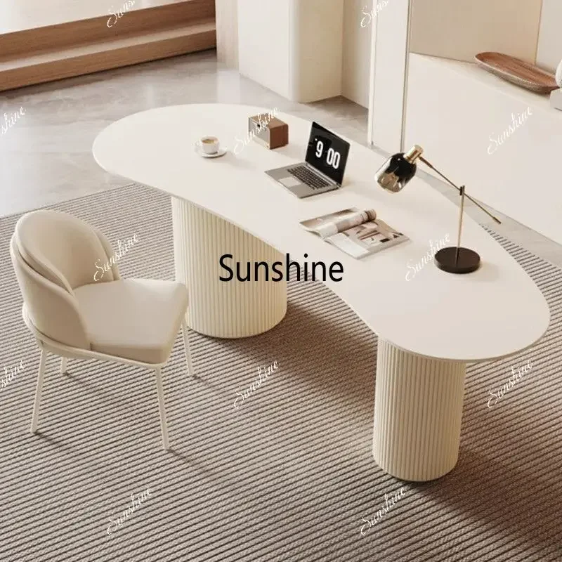 Reception and negotiation salon office desk, modern light luxury sintered stone deskTJ