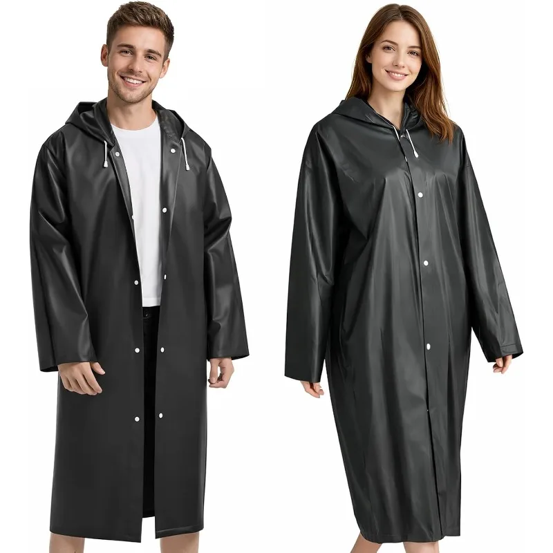 1pcs EVA  Waterproof Men Black Camping Waterproof Rainwear Suit High Quality Unisex Raincoat Thickened Raincoat Women