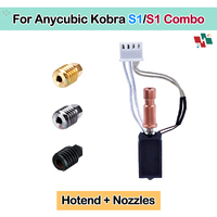 For Anycubic Kobra S1 Hotend ceramic New Upgrade Hotend For Kobra S1 Combo Head S1C 3d Printer 24V 48W 200K Rapid heating 300℃