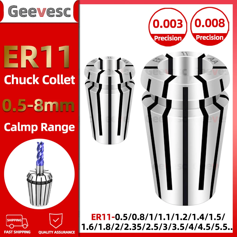 Conjunto de Mandris er Spring 0.5 mm 0.8 mm 1.2 mm 1.6 mm mm mm mm mm 3.175 er Er11