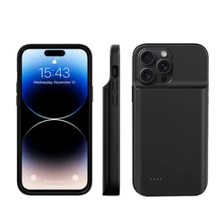 6800 mAh etui z ładowarką Power Bank do iPhone'a 11 12 13 14 15 Pro Max 15 Plus 12 13 Mini X XS Max XR etui z funkcją ładowania Powerbank