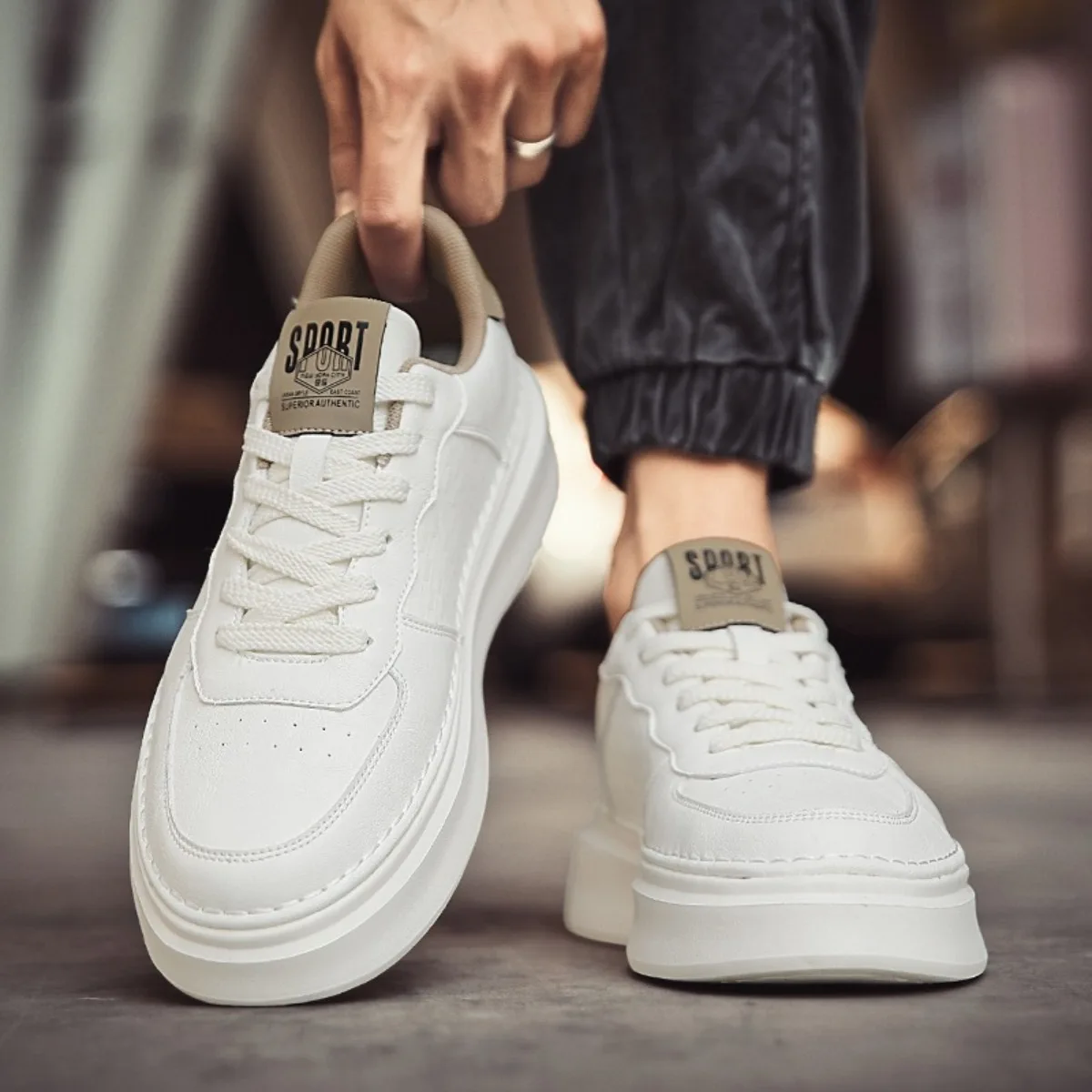 

New Men's Trendy Outdoor Sneakers - Non-Slip Breathable Lightweight Versatile Lace-Up Shoes for Outdoor Activities & Daily Wear