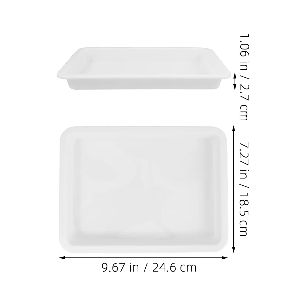 4Pcs Acid Resistant Lab Tray Thickened Plastic Laboratory Tray for Safe Reagent Handling Science Lab Storage Organization