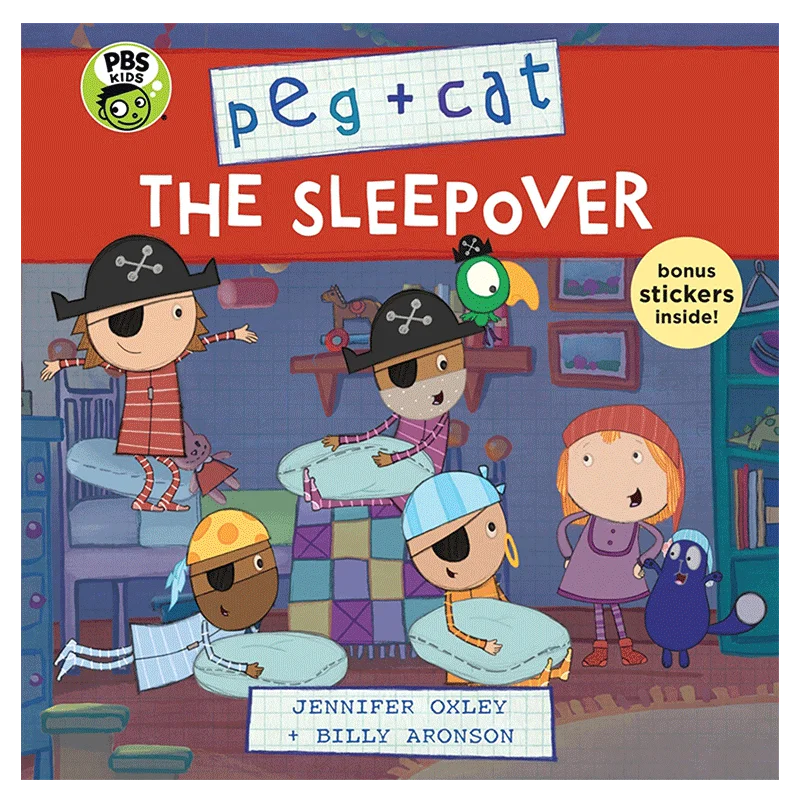

Peg Cat The Sleepover, Children's aged 4 5 6 7 English Book, Picture books 9781536203455