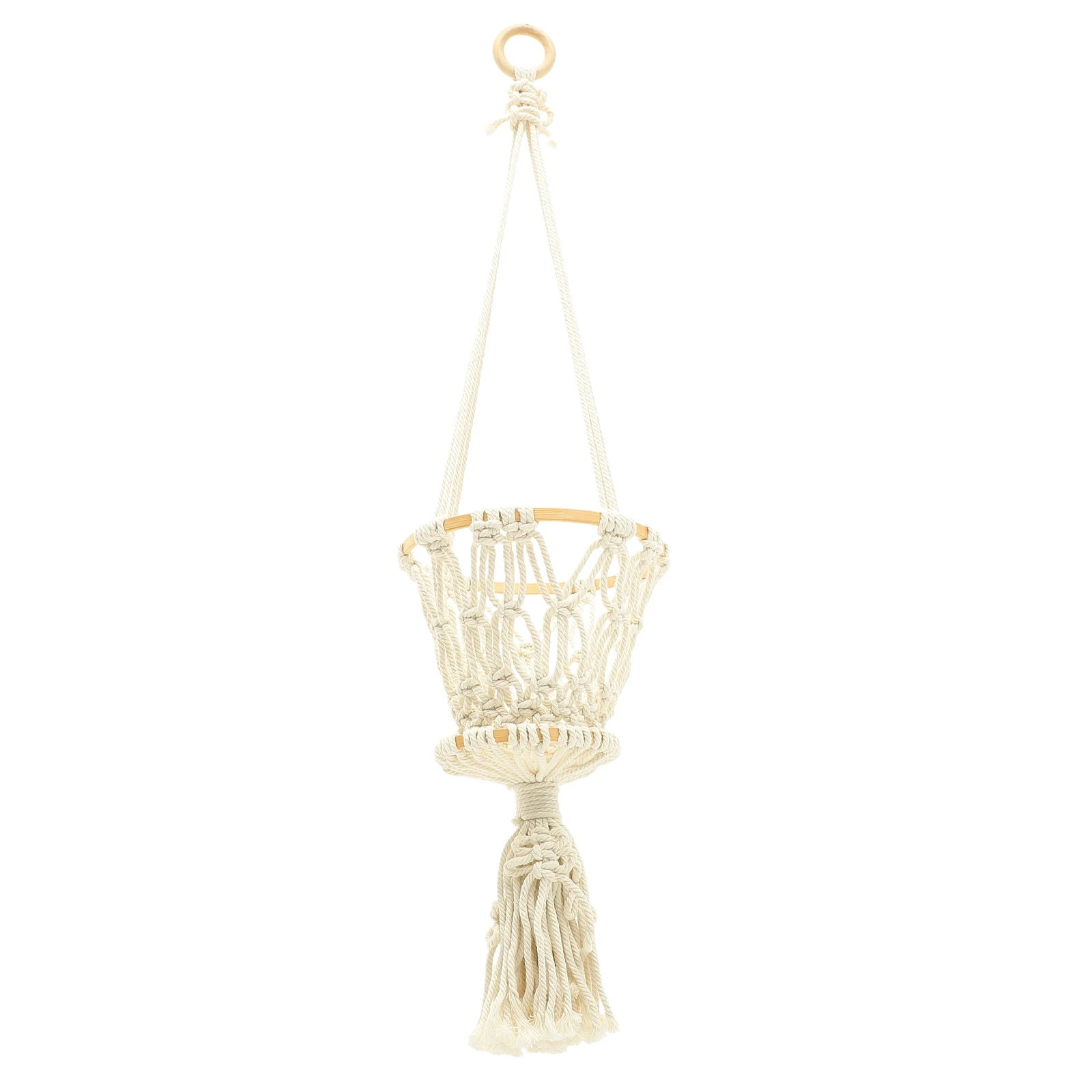 

Cotton Rope Vegetable Storage Wall Hanging Macrame Over Door H Woven Basket Over The Door Basket Home ganizing Tool