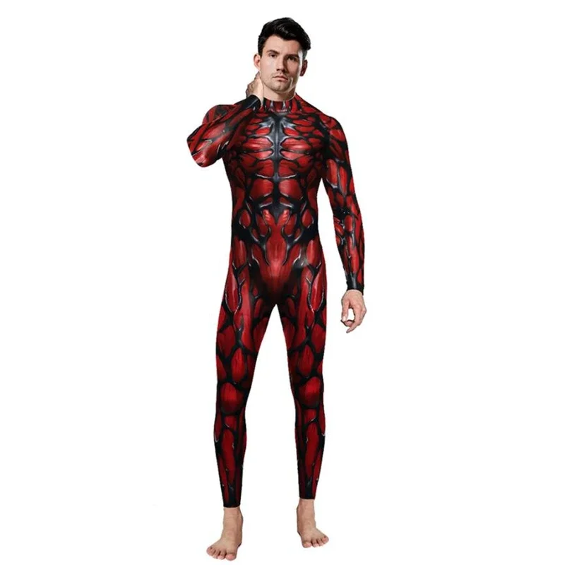 Smile Hero-Combinaison Sexy Slim Catsuit pour Homme, Costumes Cosplay, Carnage, Ohio acre, Cletus, Kasady, Zentai, Batteries, Barrage, Robe d'Halloween