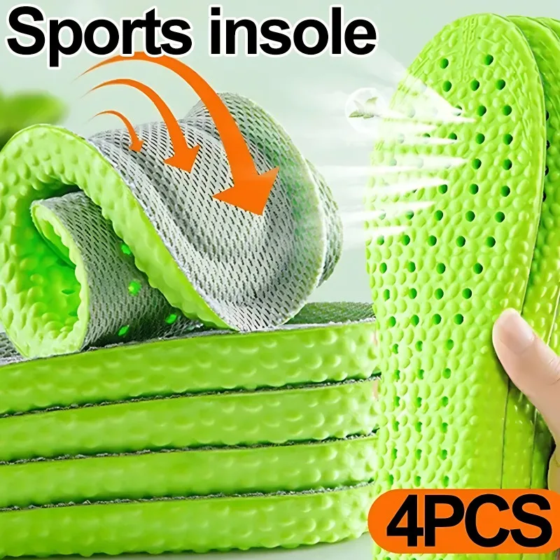 2/4pcs Massage Insoles Comfortable Plantar Fasciitis Insoles Breathable Arch Support Shoe Sole Pads Sports Feet Care Inserts