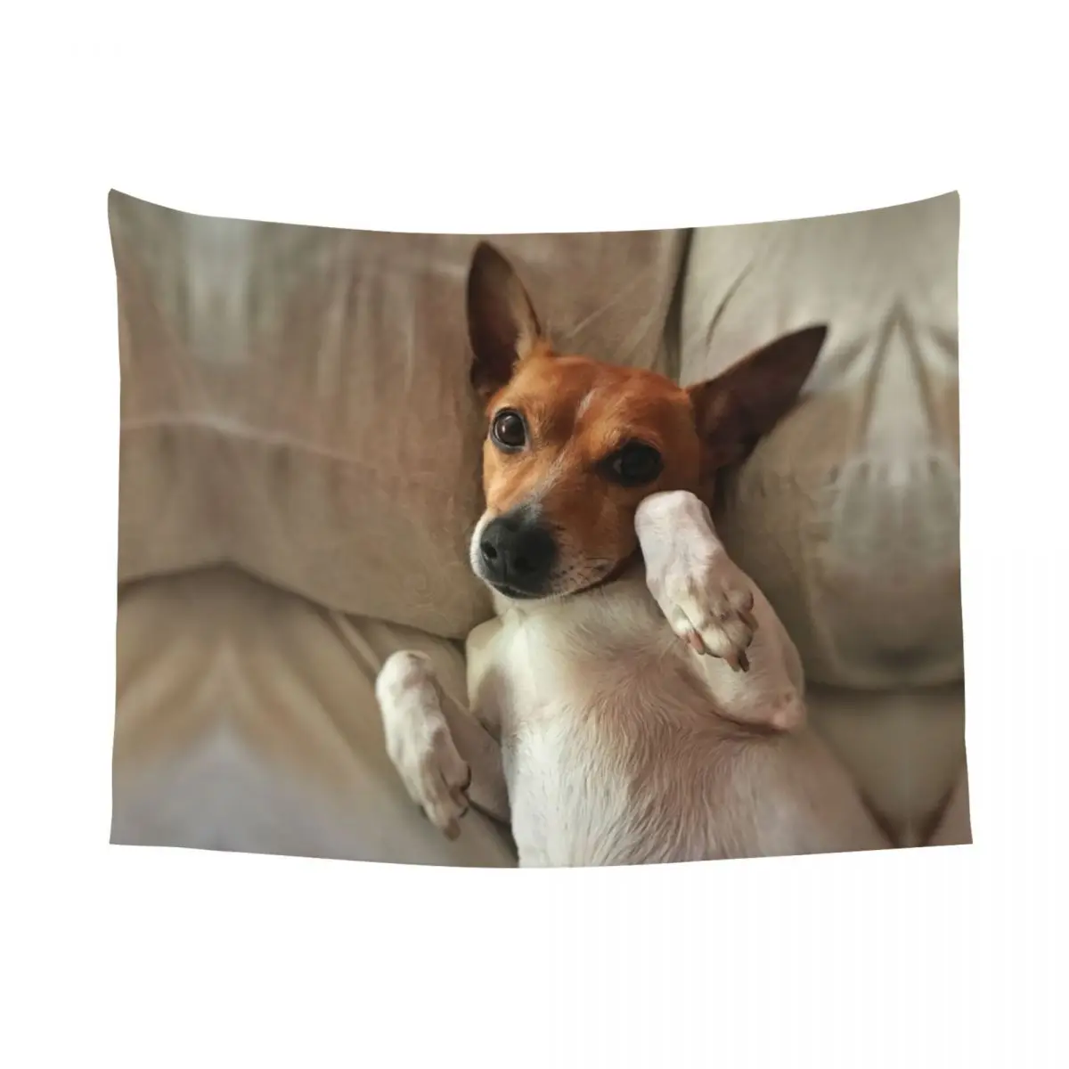 Funny Jack Russell Terrier Meme Hippie Tapestry for Bedroom Decoration Dog Lover Tapestries Home Decor