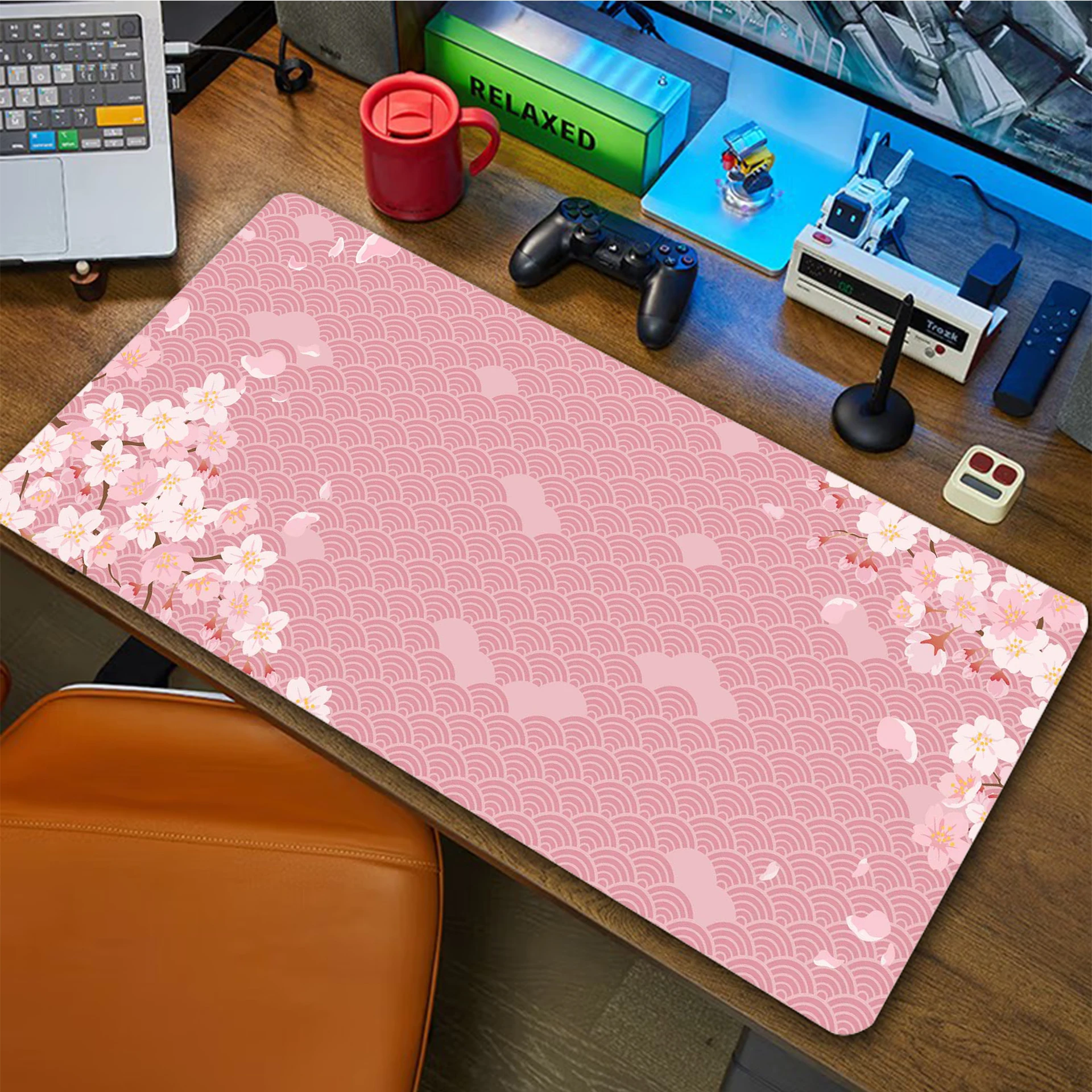 

Sakura Gaming Mousepad Gamer Mousemat Mouse Mat Locking Edge Desk Pad XXL Mouse Pad Rubber Keyboard Mat Pc Tapis de Souris