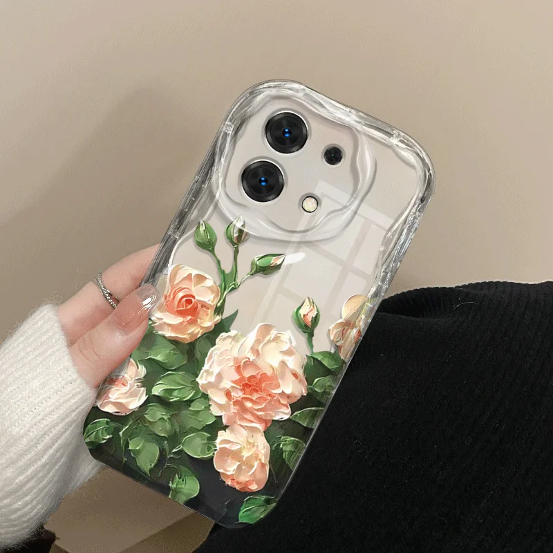 Custodia flessibile in TPU per Xiaomi Poco M7 Pro 5G antiurto con motivo floreale carino Cover protettiva posteriore Fundas Coque